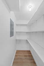 Pantry featuring electric panel