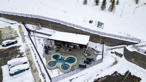 View of snowy aerial view