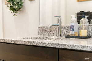 Bathroom view of vanity