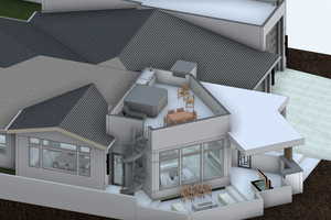 View from above of property