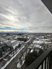 View of city from balcony facing southwest
