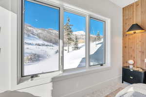 Bedroom with baseboards