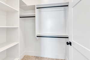 View of walk in closet