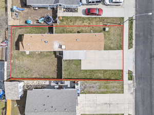 Aerial view of property's location with property boundaries highlighted