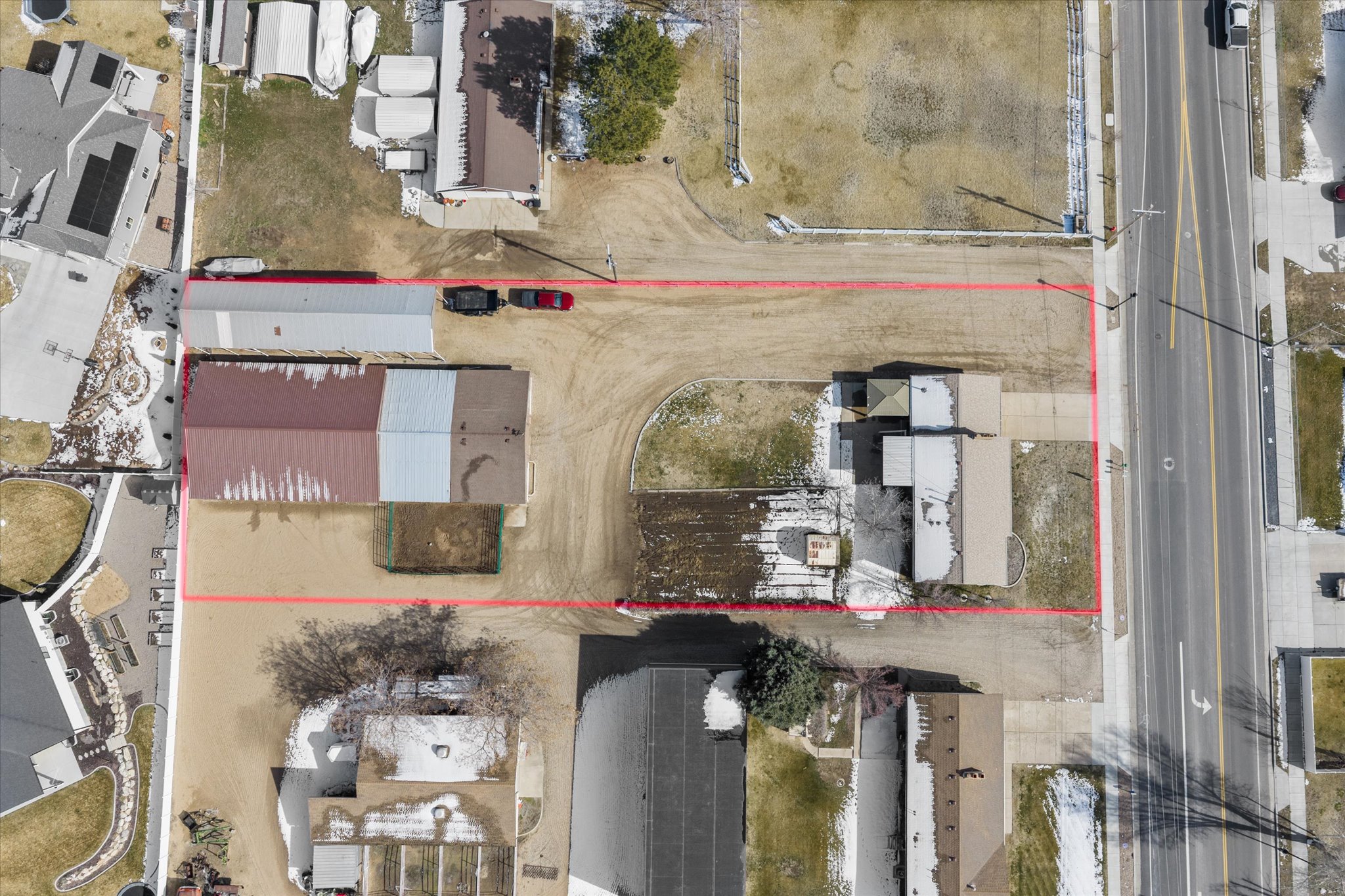 View of property location with property parcel outlined