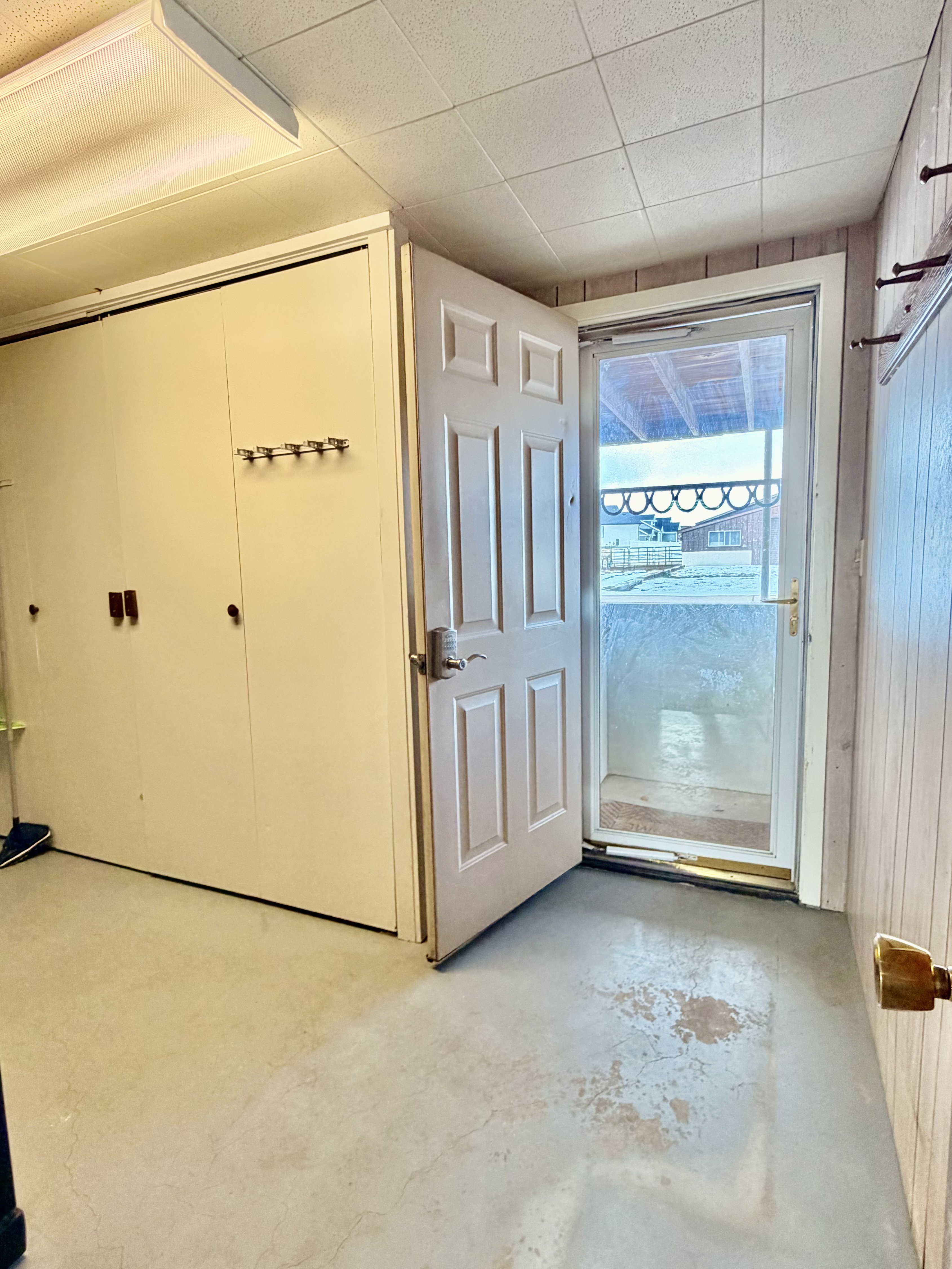 Basement Entry to covered patio and gazebo.