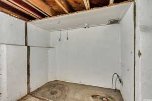 View of below grade area