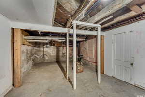 View of unfinished below grade area