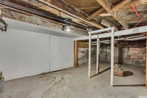 View of unfinished below grade area