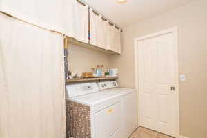 Laundry room that connects to half b ath