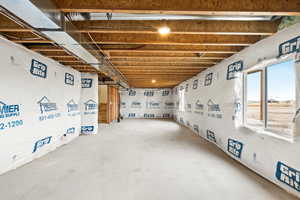 View of below grade area