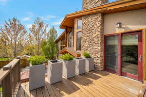 View of wooden terrace