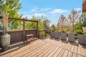 View of wooden terrace