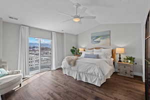 Spacious Master Suite with large ceiling fan