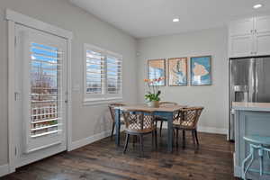 Spacious dining area