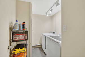 Basement apartment laundry room