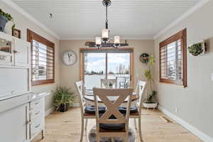 Dining Area. Wake up every morning to eat breakfast or drink your coffee with these views. Gorgeous views to the south. Large trex deck. Large slider.