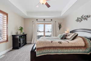 Main Level Living! Primary Bedroom. Beautiful slider leading to hot tub, and back deck. Primary Ensuite walk in closet. Enclosed Toilet room.