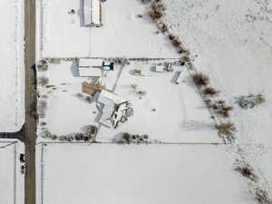 Birds Eye View. Aerial view. (Up in the photo is East)