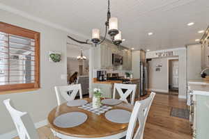 Dining Area. Wake up every morning to eat breakfast or drink your coffee with these views. Gorgeous views to the south. Large trex deck. Large slider.