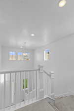 Staircase with recessed lighting