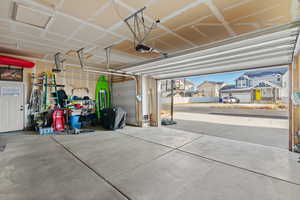 Oversized 3 Car Garage with Pedestrian Door
