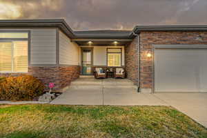 Inviting Covered Front Porch, Plantation Shutters