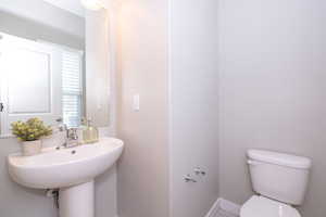 Half bath with toilet