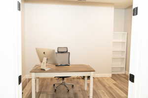 Office off of the dining room.