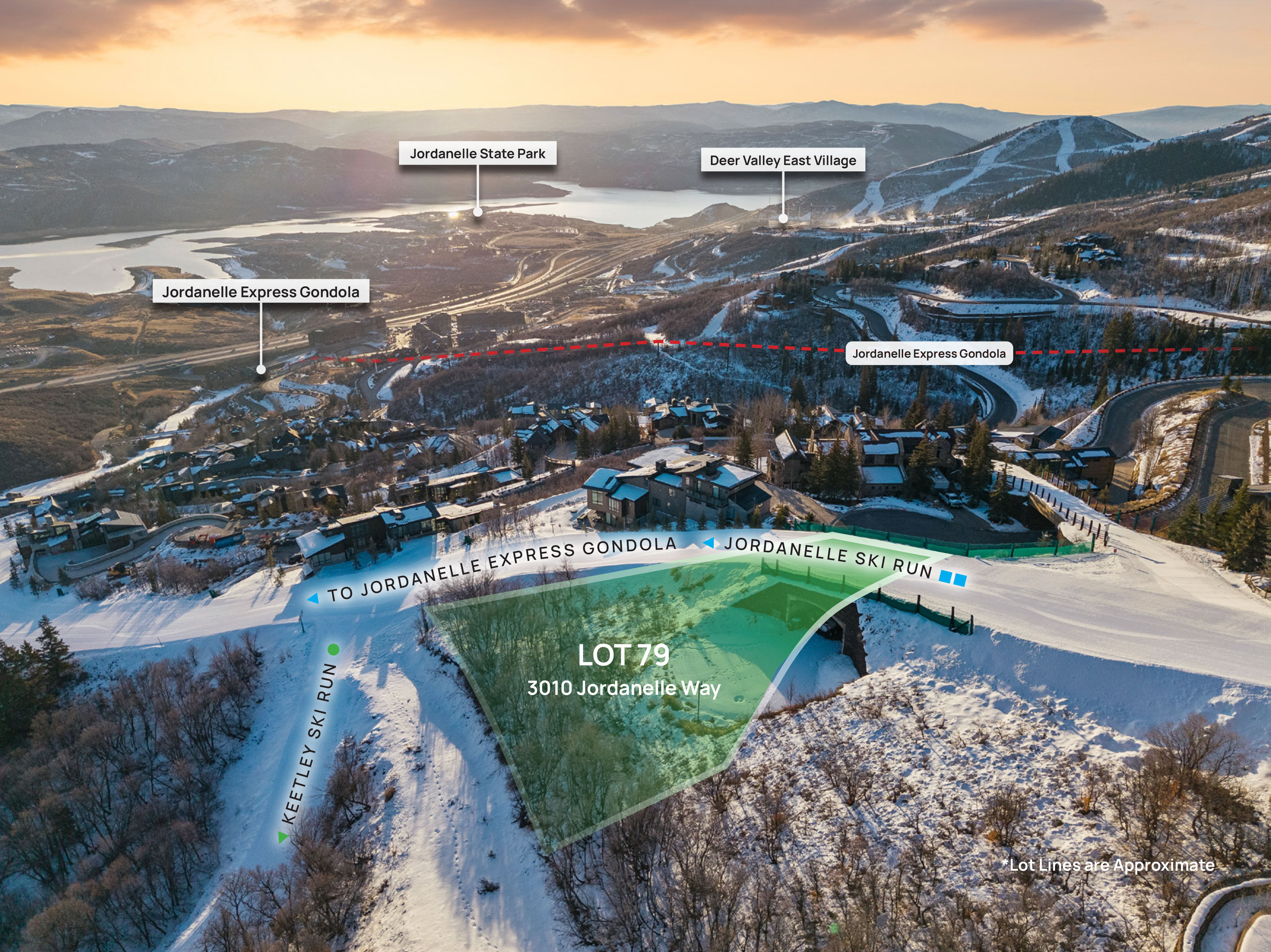 Aerial view of a mountain backdrop