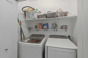 Laundry area with separate washer and dryer
