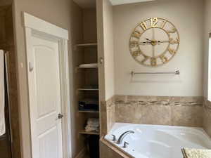 Bathroom with a garden tub