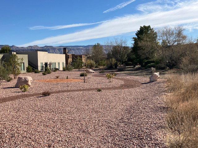View of yard featuring a mountain view