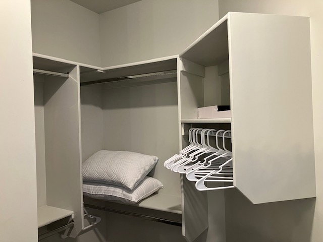View of walk in closet