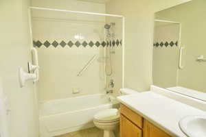 Full bath with vanity and  shower combination