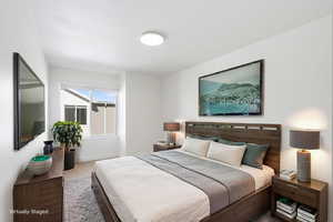 Bedroom featuring baseboards