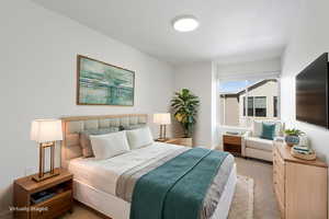 View of carpeted bedroom