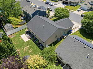 Aerial view of residential area