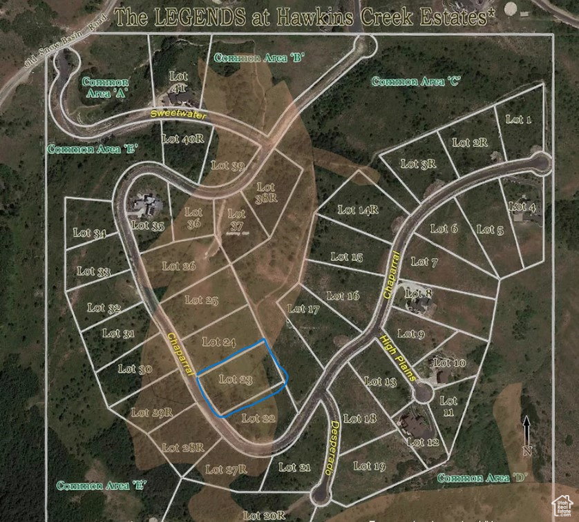 Aerial view of property's location