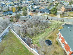 Aerial view of residential area