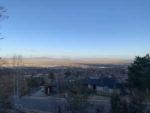 City view with a mountain backdrop and nearby suburban area