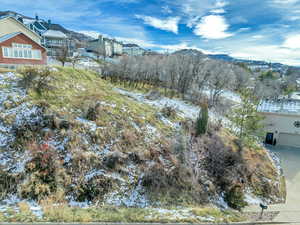 View of mountain backdrop with nearby suburban area