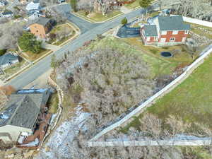 Aerial view of residential area