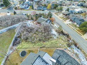 Aerial view of residential area