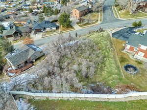 Aerial view of residential area