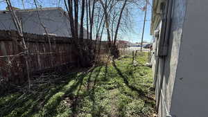 View of fenced yard