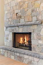 Detailed view of a fireplace