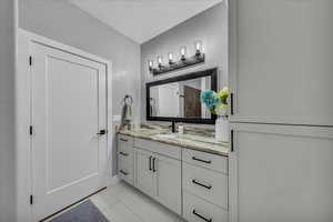 Bathroom featuring vanity