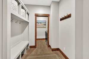 Mudroom with baseboards