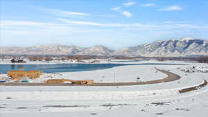 Water view with a mountain backdrop